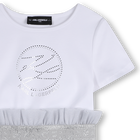 Vestido bi-material manga curta KARL LAGERFELD KIDS 
                    GIRL