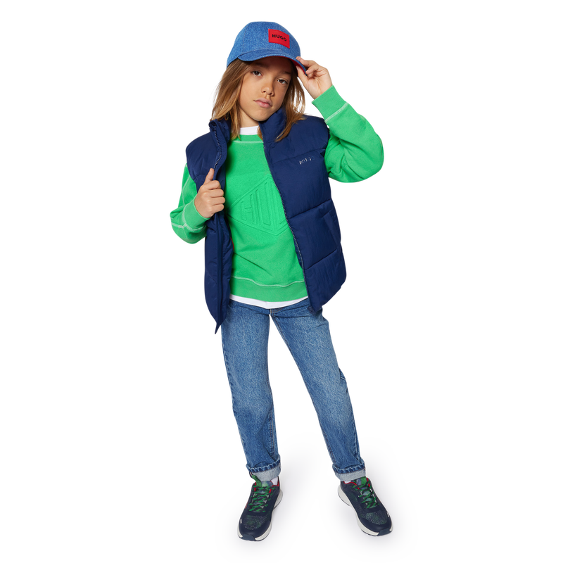 Sweatshirt em molet&atilde;o HUGO 
                        BOY