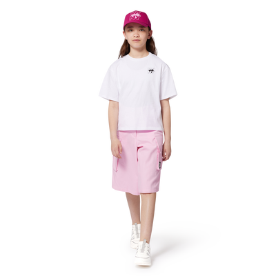 Long cotton and linen shorts DKNY GIRL