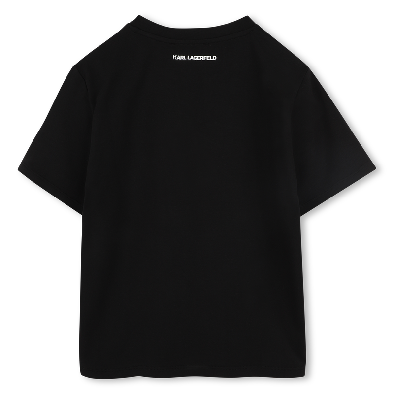 T-shirt com lantejoulas KARL LAGERFELD KIDS 
                        GIRL