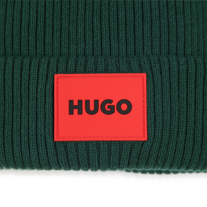Gorro de malha de algod&atilde;o HUGO 
                        UNISEX