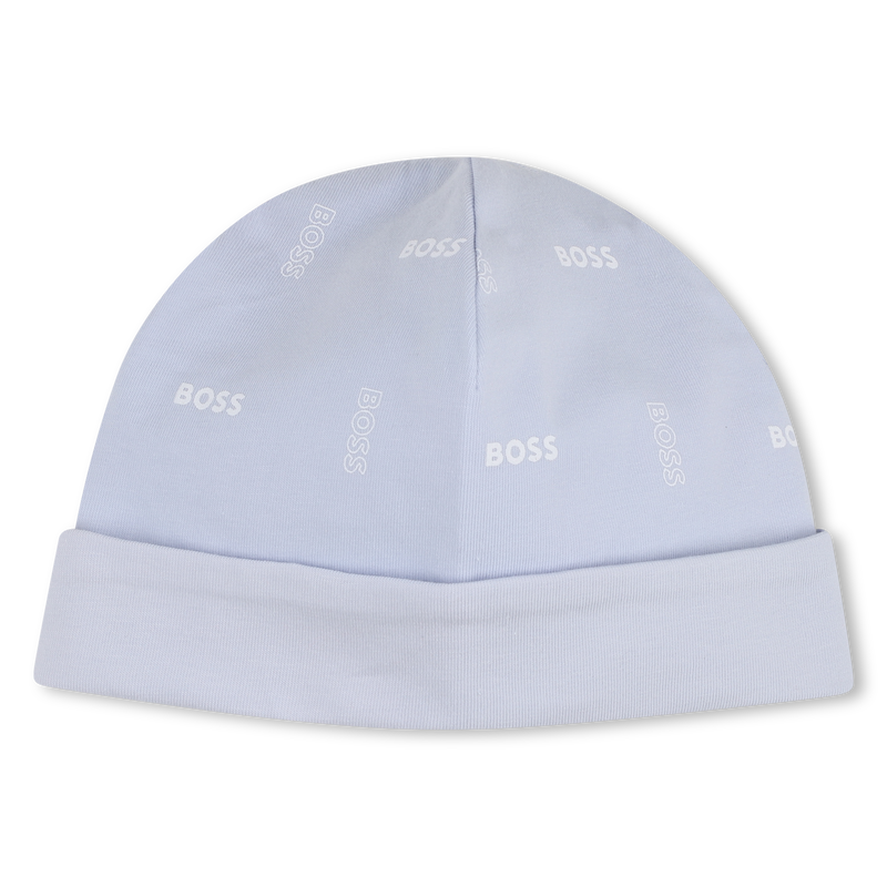 CONJUNTO DE PIJAMA + BIB + GORRO BOSS 
                        BOY