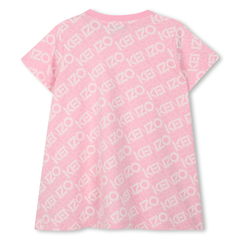 Vestido estampado de algod&atilde;o KENZO KIDS 
                        GIRL