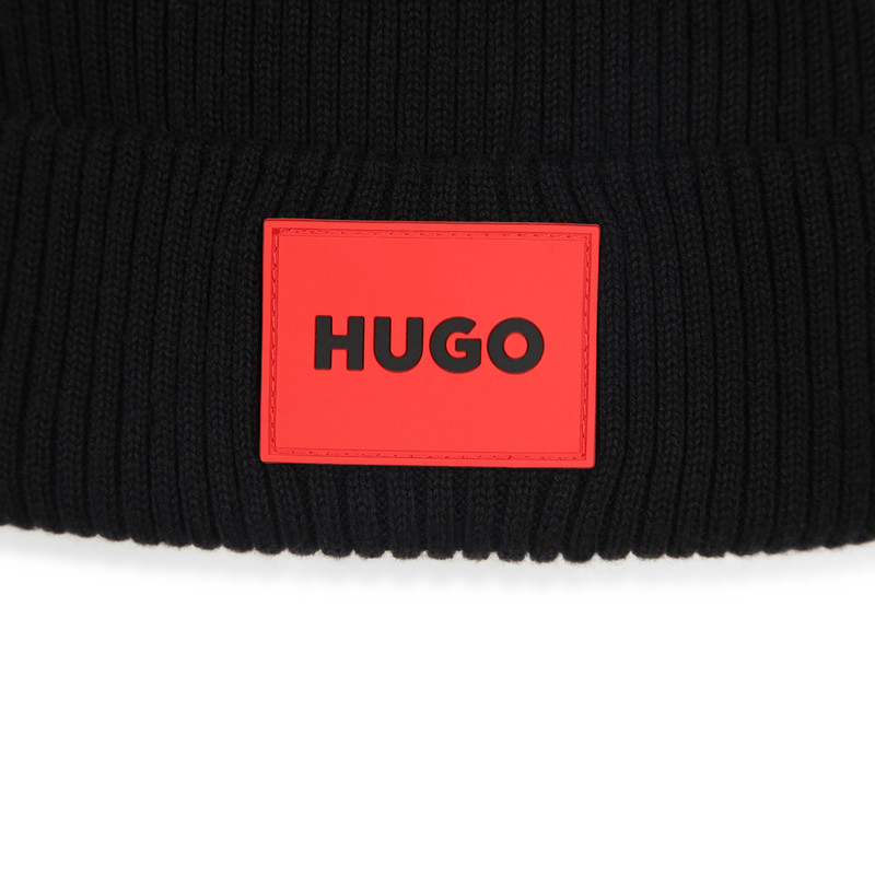 Gorro de malha de algod&atilde;o HUGO 
                        UNISEX