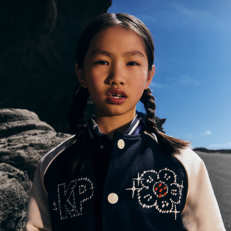 Jaqueta bomber com fecho de press&atilde;o KENZO KIDS 
                        GIRL
