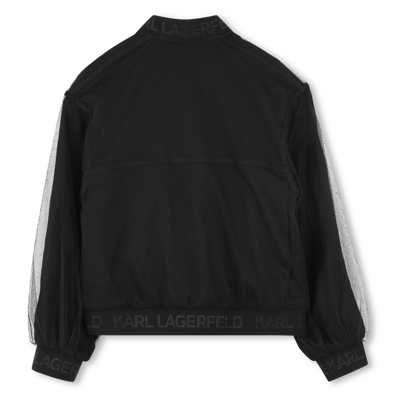 Casaco de felpa com fecho KARL LAGERFELD KIDS 
                        GIRL