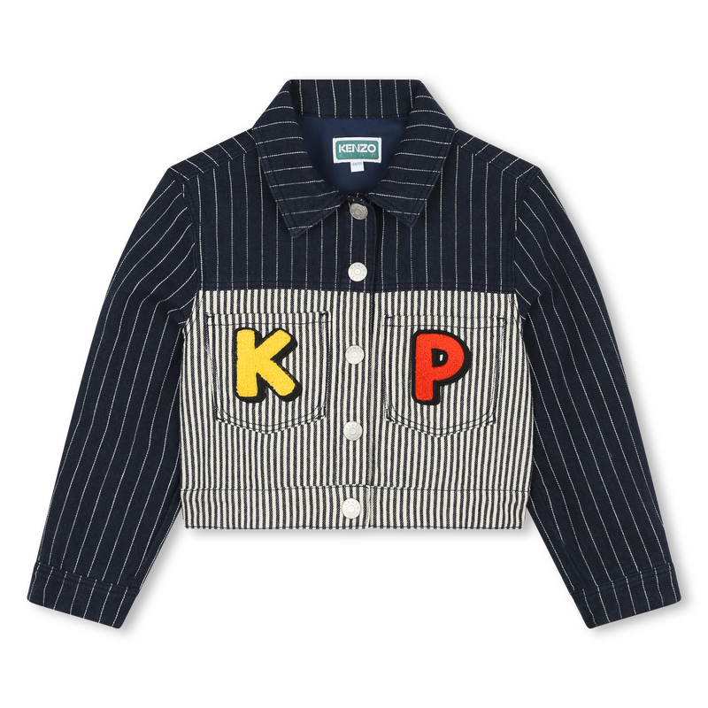 Casaco de ganga às riscas KENZO KIDS 
                    GIRL