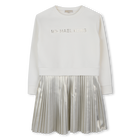 Vestido bimaterial de manga comprida MICHAEL KORS 
                    GIRL