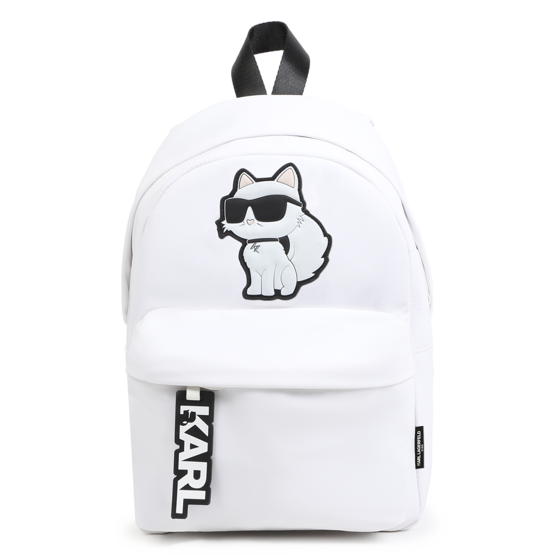 Mochila pequena com emblema KARL LAGERFELD KIDS 
                        GIRL