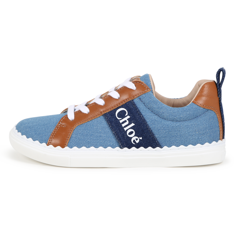 Denim Lace-Up Sneakers CHLOE 
                    GIRL