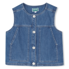 Casaco denim sem mangas, UNIQUE, hi-res