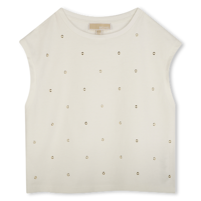 T-shirt de cerim&oacute;nia algod&atilde;o MICHAEL KORS MENINA