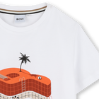 T-shirt manga curta em algod&atilde;o BOSS 
                    BOY