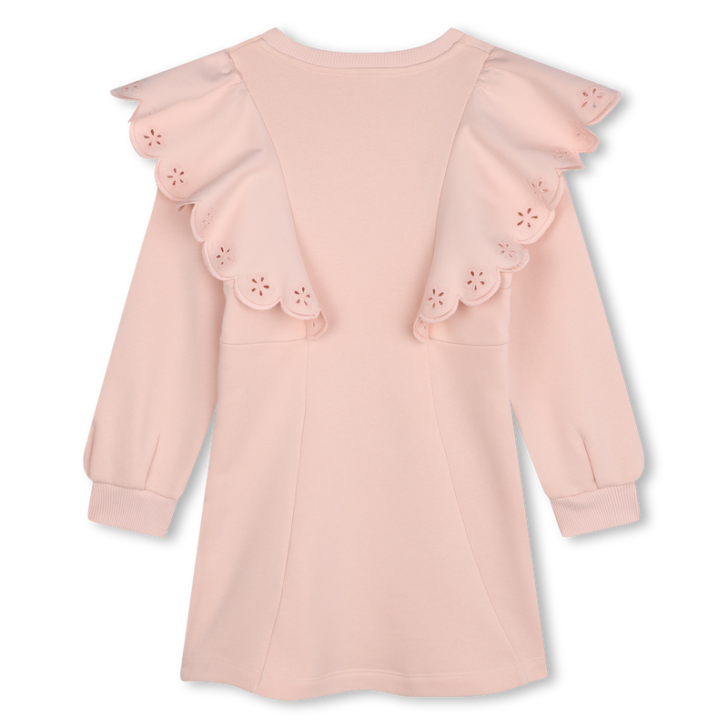 Vestido de molet&atilde;o com folhos CHLOE 
                        GIRL