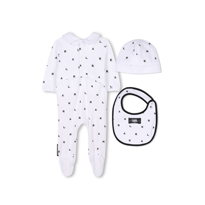Conjunto rec&eacute;m-nascido 3 pe&ccedil;as KARL LAGERFELD KIDS 
                        BOY