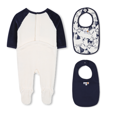 Pijama estampado e dois babadores TIMBERLAND BOY