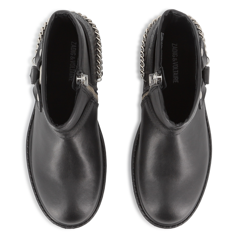 Botas biker em couro bovino ZADIG & VOLTAIRE 
                        GIRL