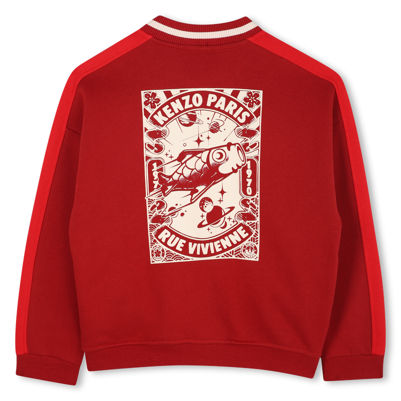 Cardigan com fecho de bot&atilde;o de press&atilde;o KENZO KIDS 
                        BOY