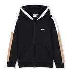 Cardigan  com capuz, PRETO, hi-res