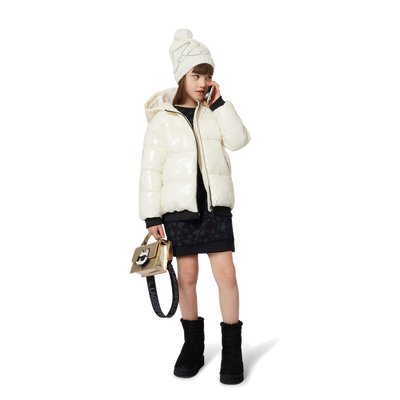 Gorro de malha com pompom KARL LAGERFELD KIDS GIRL