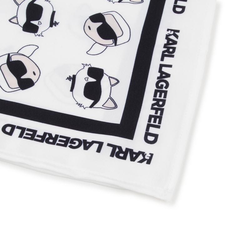 Len&ccedil;o quadrado estampado KARL LAGERFELD KIDS 
                        GIRL