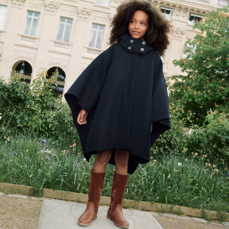 Buttoned Wool Cape Coat CHLOE 
                    GIRL