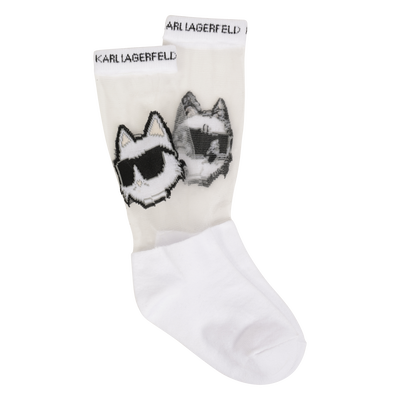Openwork pattern socks KARL LAGERFELD KIDS GIRL