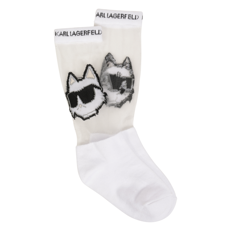 Meias estampadas KARL LAGERFELD KIDS 
                    GIRL