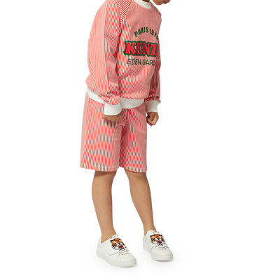 Bermudas de algod&atilde;o &agrave;s riscas KENZO KIDS BOY