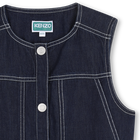 Casaco denim sem mangas KENZO KIDS 
                    GIRL