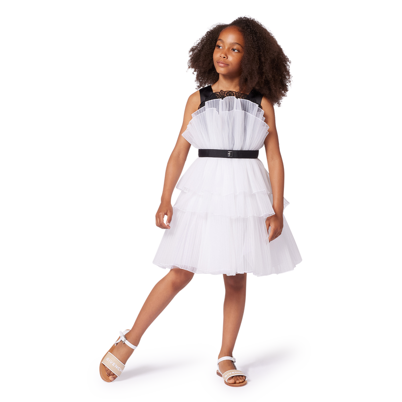 Frilled dress with trim GIVENCHY 
                    GIRL