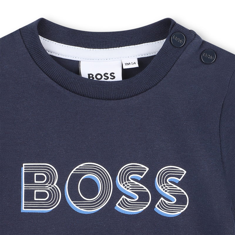 T-shirt com log&oacute;tipo estampado BOSS 
                        BOY