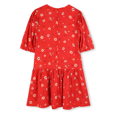 Vestido com mangas curtas bufantes KENZO KIDS GIRL