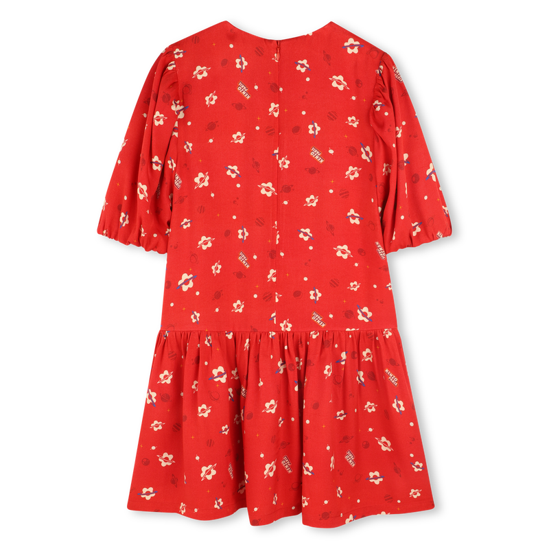 Vestido com mangas curtas bufantes KENZO KIDS 
                    GIRL