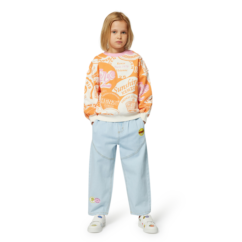 Sweatshirt em molet&atilde;o KENZO KIDS 
                        GIRL