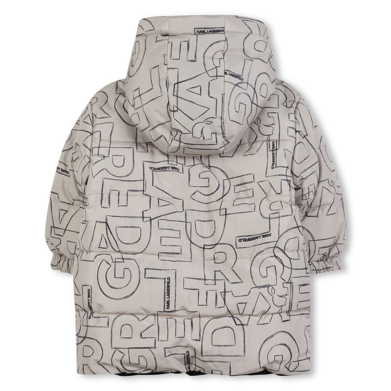 Jaqueta reversível com capuz KARL LAGERFELD KIDS 
                    BOY