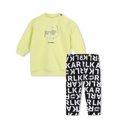 Conjunto de vestido e cal&ccedil;a KARL LAGERFELD KIDS MENINA