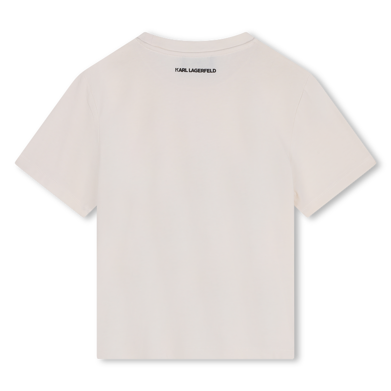 T-shirt com estampado KARL LAGERFELD KIDS 
                        GIRL