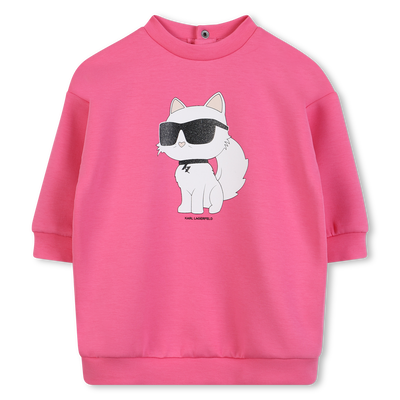 Vestido de manga comprida KARL LAGERFELD KIDS GIRL