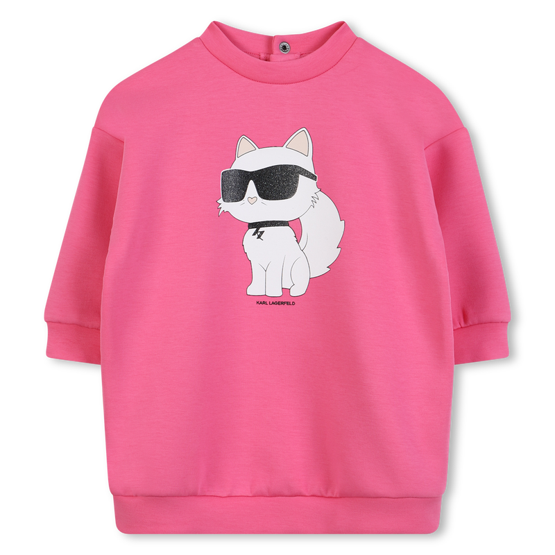 Vestido de manga comprida KARL LAGERFELD KIDS 
                        GIRL