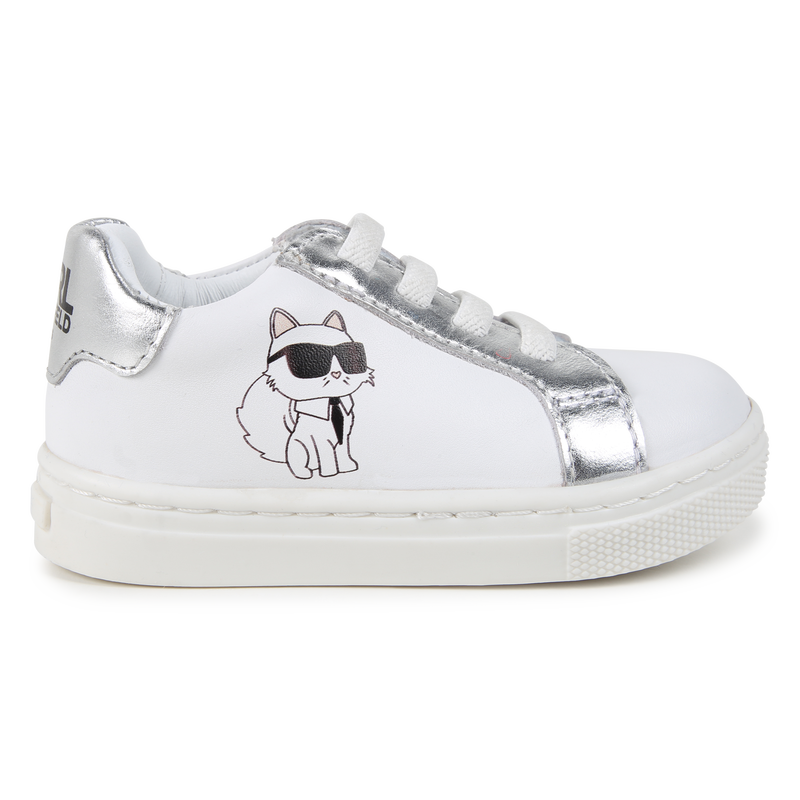 Sapatilhas baixas em pele KARL LAGERFELD KIDS 
                        UNISEX