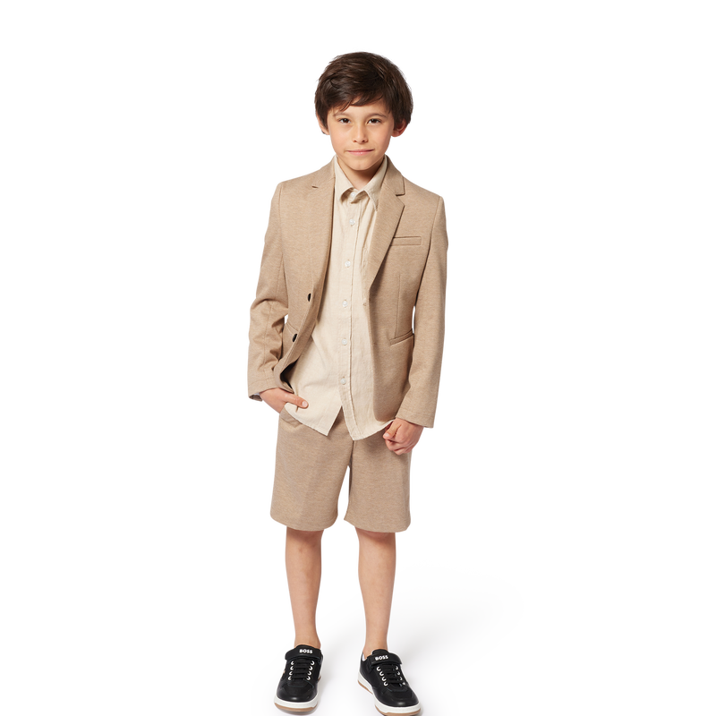 Bermudas de linho e algod&atilde;o BOSS 
                        BOY