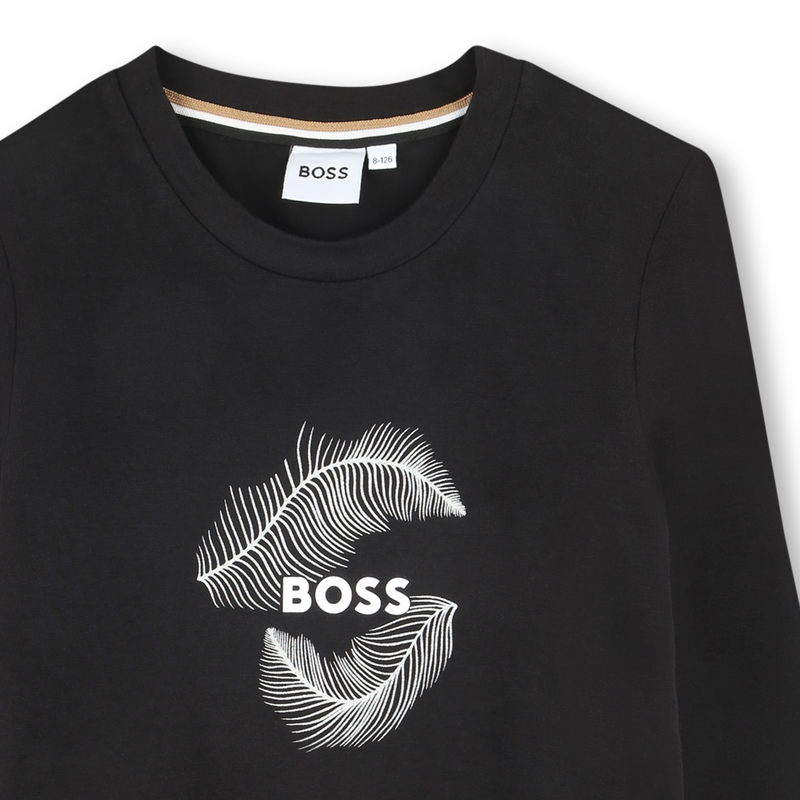 T-shirt de algod&atilde;o maiorit&aacute;rio BOSS 
                        GIRL