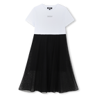 Vestido efeito 2 em 1 DKNY 
                    MENINA