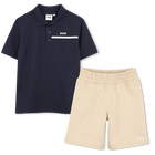 Conjunto de polo e bermuda BOSS 
                    MENINO
