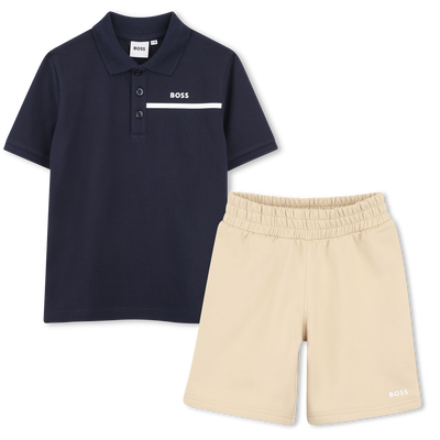 Conjunto de polo e bermuda BOSS MENINO