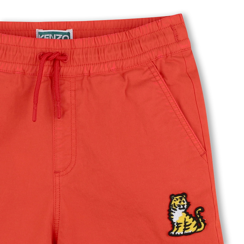 Bermudas algod&atilde;o com emblema KENZO KIDS 
                        BOY