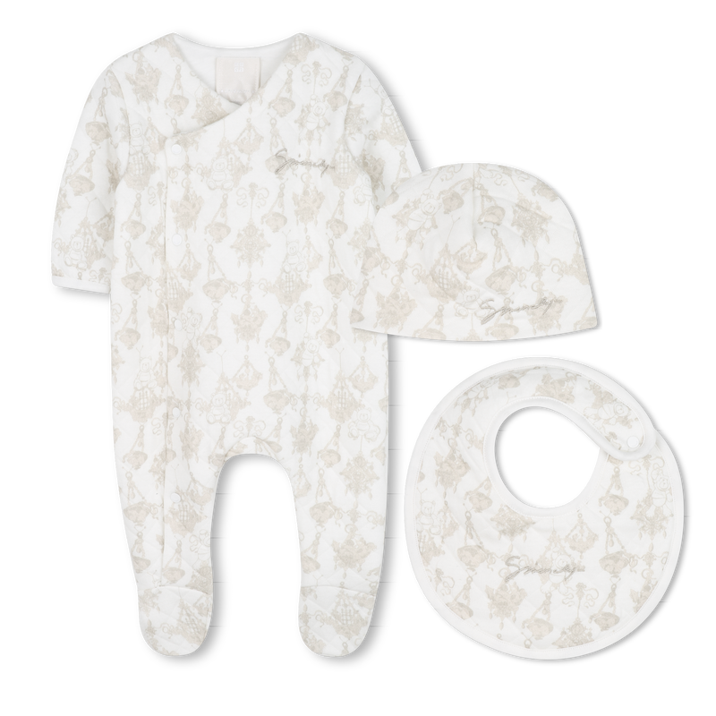 Conjunto de pijama, chapéu e babador GIVENCHY 
                    UNISEX