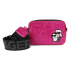 Bolsa t&ecirc;xtil revestida com dobras KARL LAGERFELD KIDS 
                    GIRL
