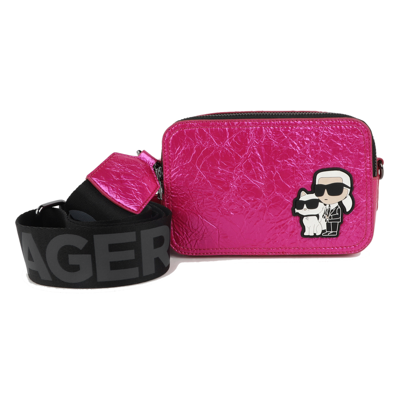 Bolsa t&ecirc;xtil revestida com dobras KARL LAGERFELD KIDS 
                        GIRL